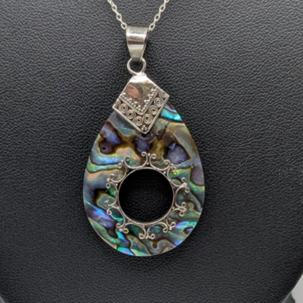 Abalone and Sterling Silver Pendant